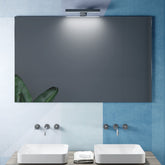 SPECCHIO DA BAGNO A PARETE CON APPLIQUE A LUCE NATURALE